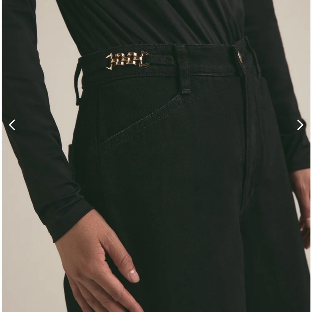 Favorite Daughter The Fancy Black Flare Jeans wide leg denim pants NWT 31 - Picture 3 of 16